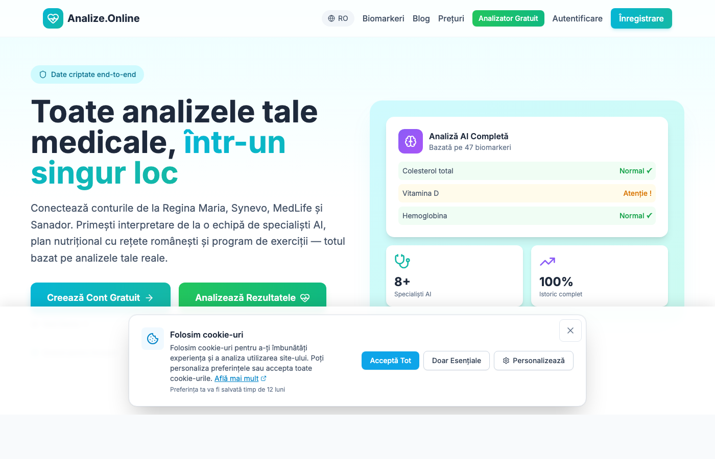 Analize Online screenshot